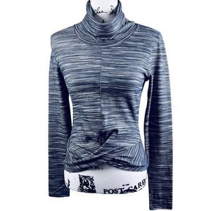 Lululemon Melodic Movement Long Sleeve Space Herringbone Black White size 8